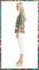 1. Orientique Carvalho Placket V Neck Top thumbnail