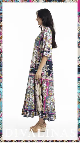 1. Orientique Sotavento Peak Maxi Dress thumbnail