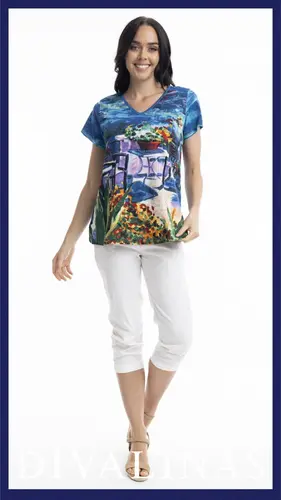 Orientique Santorini V Neck T-Shirt