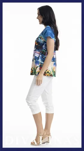 1. Orientique Santorini V Neck T-Shirt thumbnail