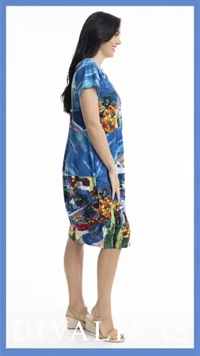 1. Orientique Santorini Short Sleeve Bubble Dress thumbnail