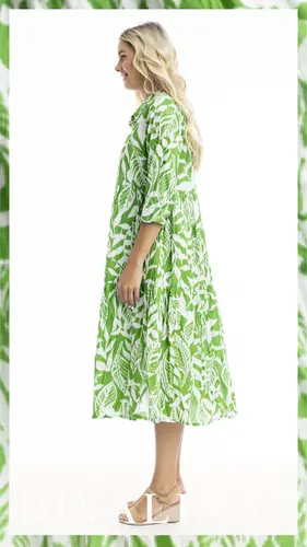 1. Orientique Hayman Green Collar Midi Dress thumbnail