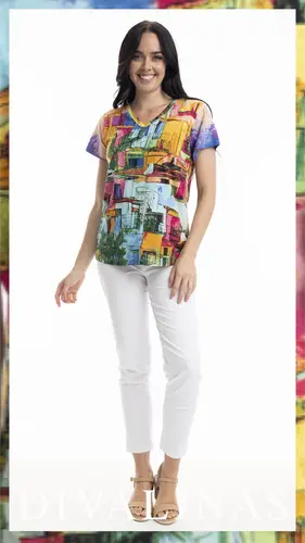 Orientique Havana V Neck T-Shirt